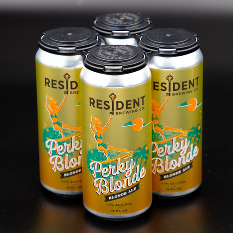 Perky Blonde 16oz 4 Pack ResidentBrewing